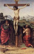 FRANCIA, Francesco Crucifixion with Sts John and Jerome de Norge oil painting reproduction